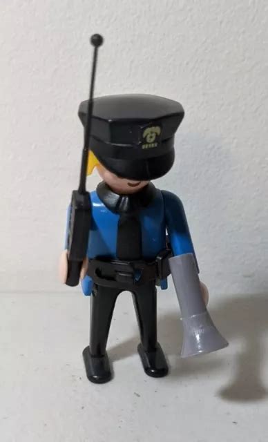 Playmobil Police Officer Figure Set Helmet Vintage Nos New