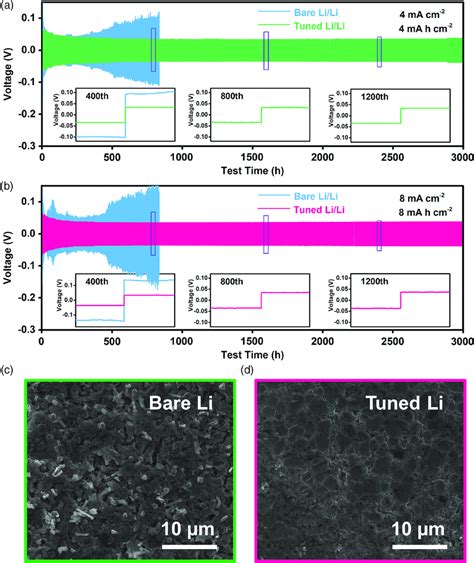 Longterm Cycling Performance Of Symmetric Cells With Different