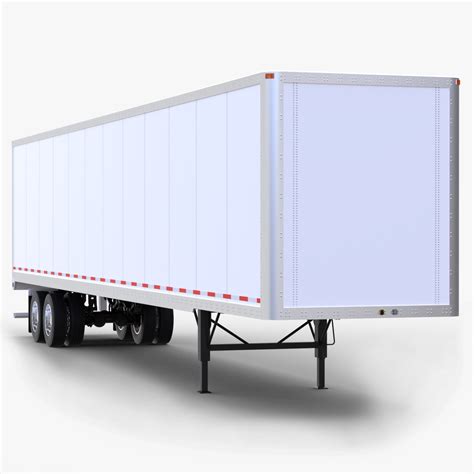 Dry Van Semi Trailer 53ft 3D Model 59 Fbx Max Obj Blend Free3D