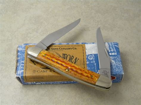 Case Xx Usa 3 Dot Muskrat Ss Harvest Orange Muskrat Knife In Box