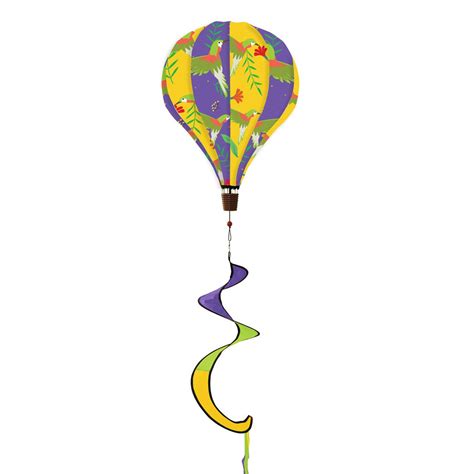 Hummingbirds Deluxe Hot Air Balloon Wind Twister