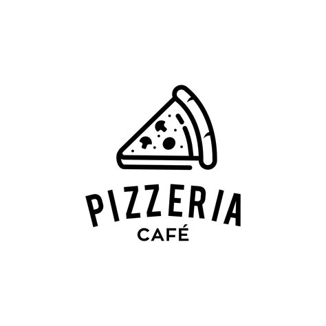 Pizza Cafe Logo Pizza Icon Emblem For Fast Food Restaurant Simple