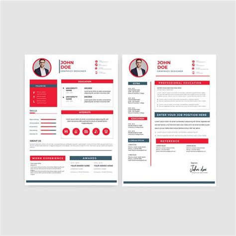 Resume Cv Set Template Freepng