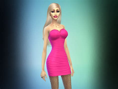 The Sims Resource Hot Pink Dress Recolor