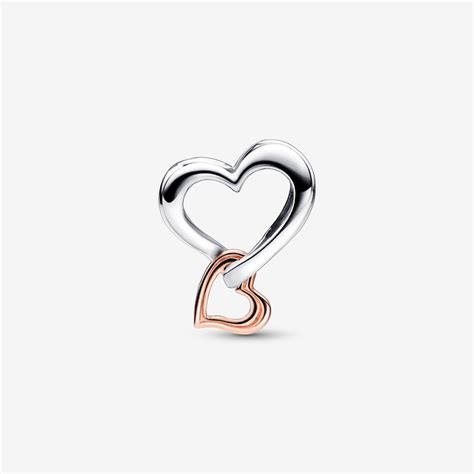 Two Tone Openwork Infinity Heart Charm Pandora Uk