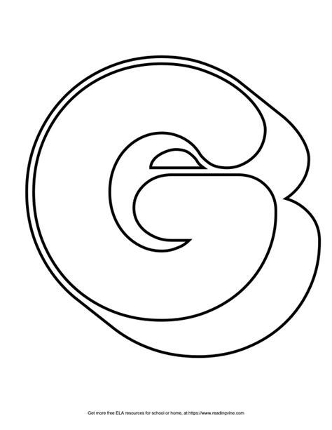 Round Outline Capital Bubble Letter G Image ReadingVine