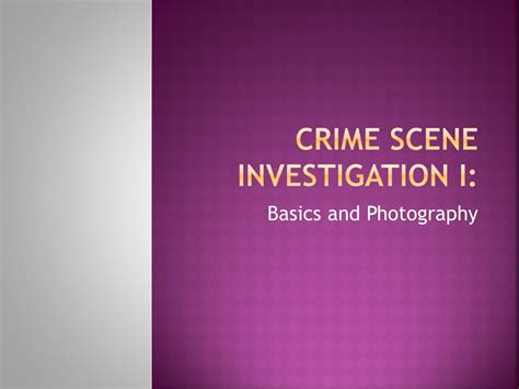 Ppt Crime Scene Investigation I Powerpoint Presentation Free