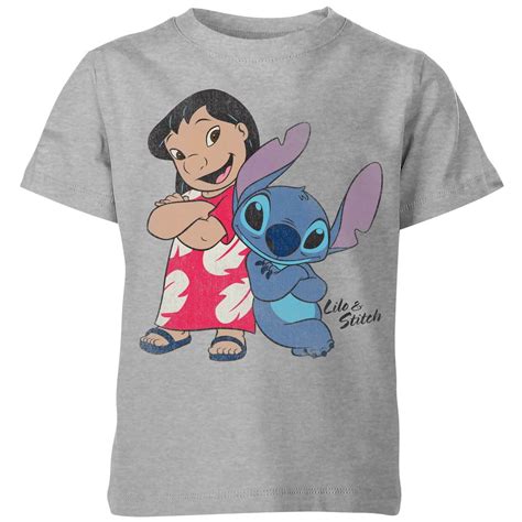 Disney Lilo And Stitch Classic Kids T Shirt Grey Clothing Zavvi Uk