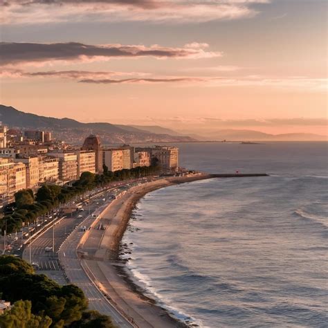 Premium Photo Amazing Shot Of The Coastline Near The Promenade Des