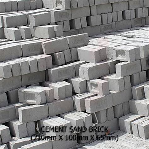 Cement Sand Brick 210mm X 100mm X 65mm Syarikat Logam Unitrade