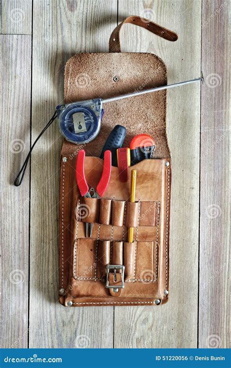 Leather Tool Bag Stock Photo Image Of Color Objects 51220056