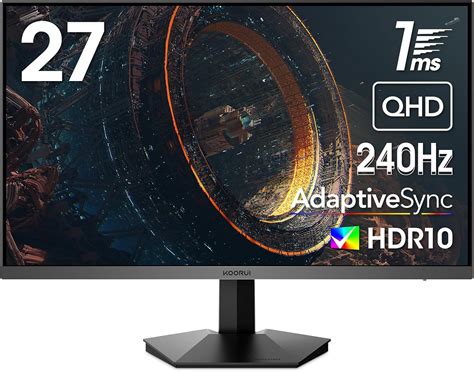 KOORUI 27 Inch Screen PC 240Hz 2K QHD 2560 X 1440 1ms HDR 10