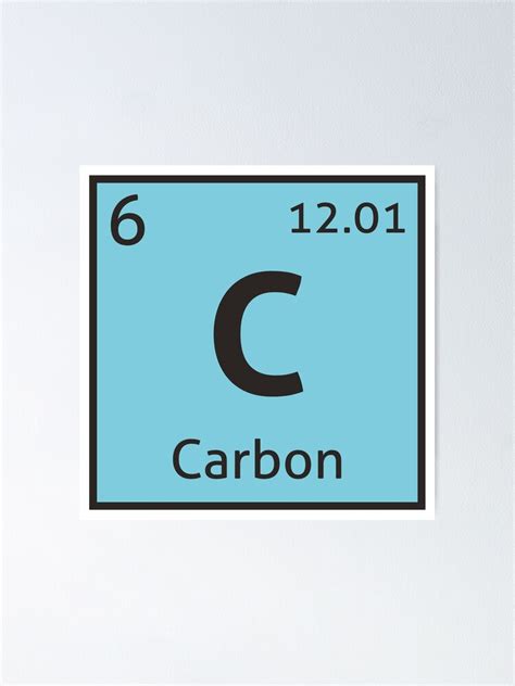 The Periodic Table Carbon Poster By Destinysagent Redbubble