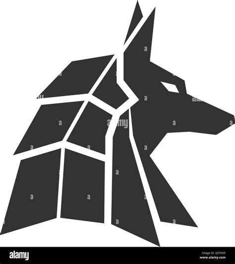 Icono Anubis logotipo diseño ilustración plantilla vector Imagen Vector