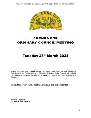 Fillable Online AGENDA - Weddin Shire Council - NSW Government Fax ...