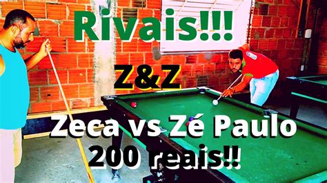 Zé Paulo vs Zeca Rivais 200 reais na Série Zeca Mata 2 Bolas Sinuca