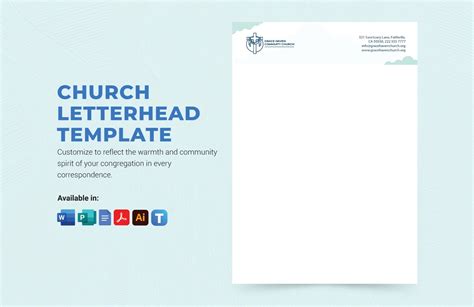 Church Letterhead Template In Google Docs PDF Word Illustrator