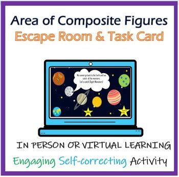 Area Of Composite Figures Activity Digital Escape Room Game Task Cards