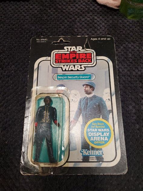 Vintage 45 Back Moc 1982 Star Wars Esb Bespin Security Guard Black Ebay