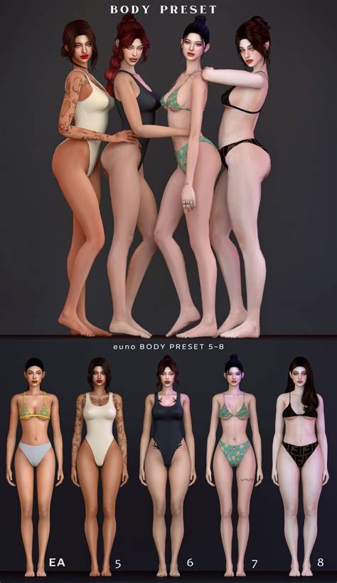 Body Preset Euno Sims Sims Cas Mods Sims Tsr Sims