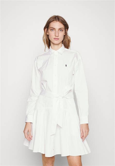 Polo Ralph Lauren Long Sleeve Day Dress Shirt Dress White Zalandoie