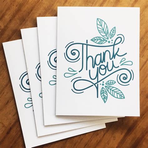 Moved To Ravenandunicorn New Desig Hand Lettering Cards Thank You