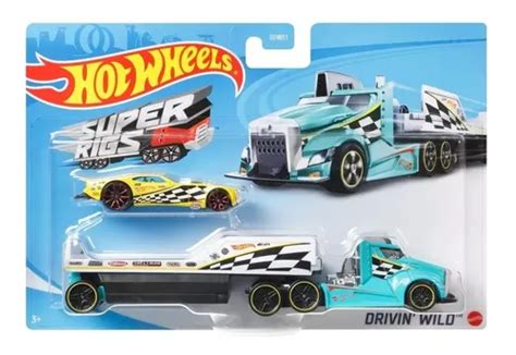 Carreta Carro Hot Wheels Super Rigs Escolha Aba Cor Frete grátis