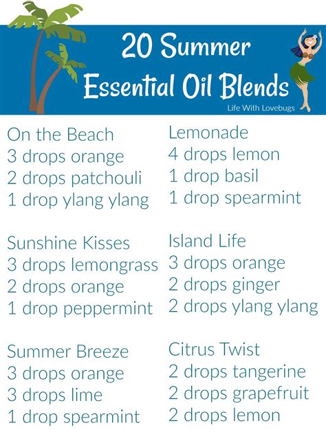 20 Summer Essential Oil Blends - Life With Lovebugs