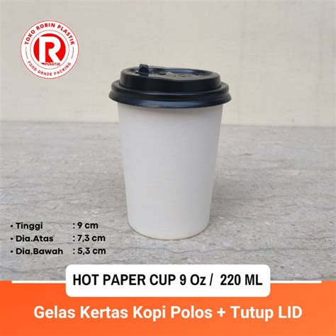 Jual Hot Paper Cup Ml Ml Ml Tutup Lid Gelas Kertas Tahan Panas Set Shopee