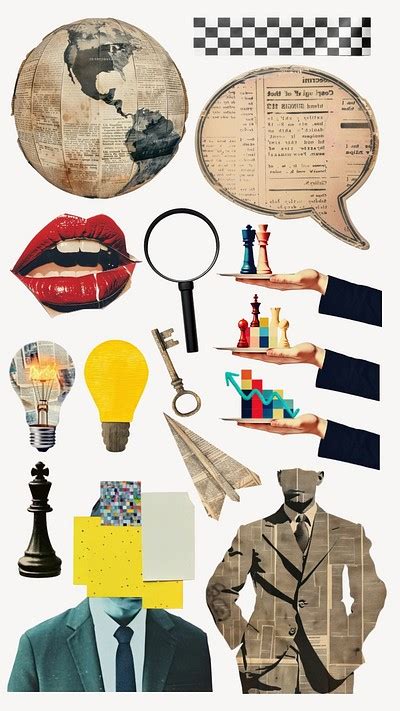 Business Collage Element Set Remix Premium Editable Design Rawpixel