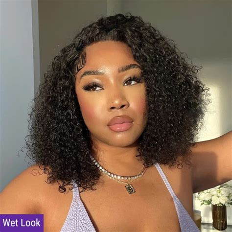 Only For Member Curly Hair Wigs Elva Hair 13x6 Lace Glueless Short