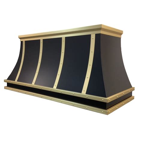 Custom Black Steel And Brass Range Hood By Ck Metalcraft Llc