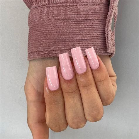 Amazon Pink Press On Nails Long Square KXAMELIE Medium Coffin