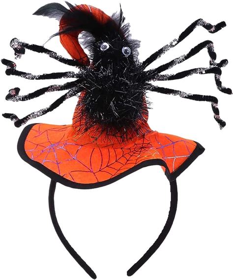 Amosfun Chap U De Bruxa Halloween Chap U De Aranha Acess Rios De Cabelo