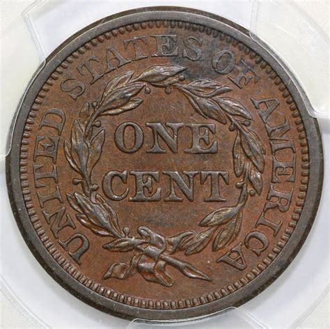 1844 1c Braided Hair Large Cent PCGS AU 58 EBay