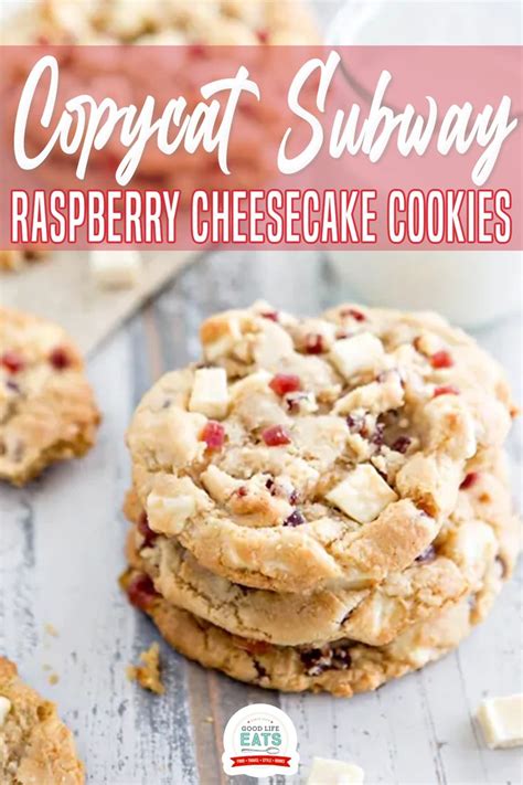 Copycat Subway Raspberry Cheesecake Cookies Recipe Subway Raspberry