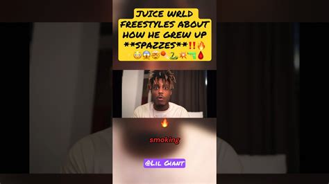 Juice Wrld Freestyles About How He Grew Up Spazzes‼️🔥 😳😱🤯☄️🐍💥🔫🩸