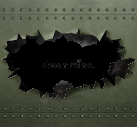 Old Military Metal Green Armor Background Rivets Stock Photos