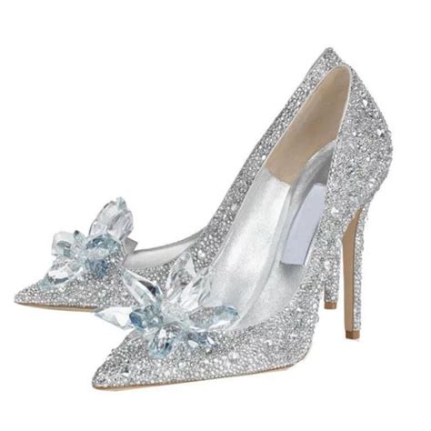 Swarovski Crystal Wedding Shoes Cinderella White Silver Ab Etsy