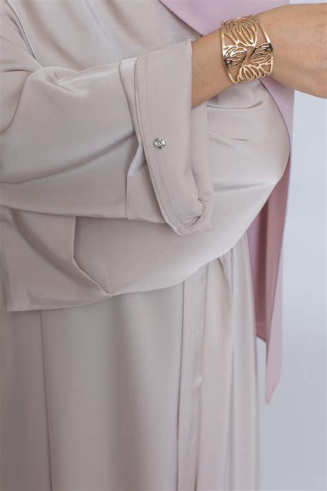 Nude Satin Abaya