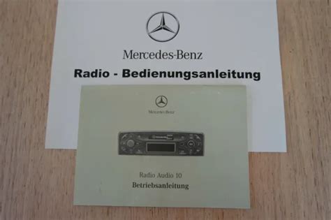 Original Mercedes Benz Becker Radio Bedienungsanleitung Audio 10 Be6019 Be6021 Eur 9 99