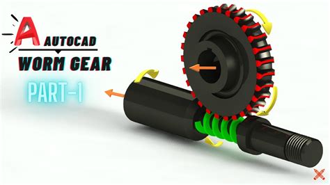 Making D Worm Gear In Autocad Part Youtube