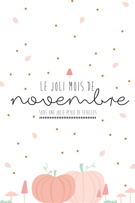 Calendrier du mois de novembre à imprimer – La vie en plus joli 