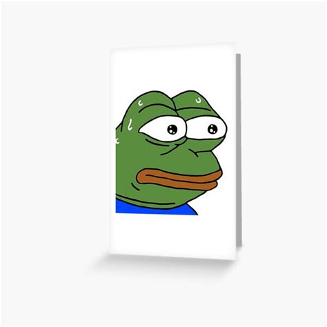 Monkas Twitch Emote Greeting Card By Mattysus Redbubble