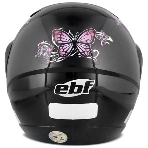 Capacete Aberto Feminino Ebf Thunder Open New Summer Preto Brilhante