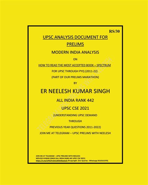 Toppers Neelesh Kumar Singh Rank Cse Modern India Analysis