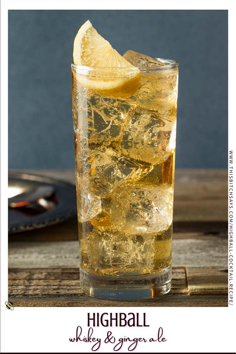 Highball Cocktail Recipe {whiskey | 180 cal} - This Bitch Says