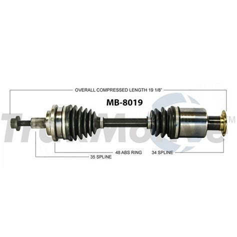 Mercedes CV Axle Shaft Front Driver Side Aftermarket MB8019