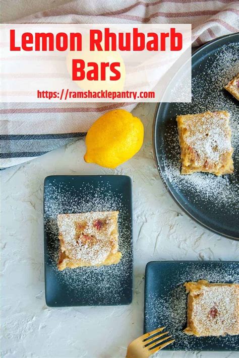 Lemon Rhubarb Bars Ramshackle Pantry