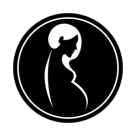 Premium Vector Pregnant Mother Icon Logo Vector Design Template